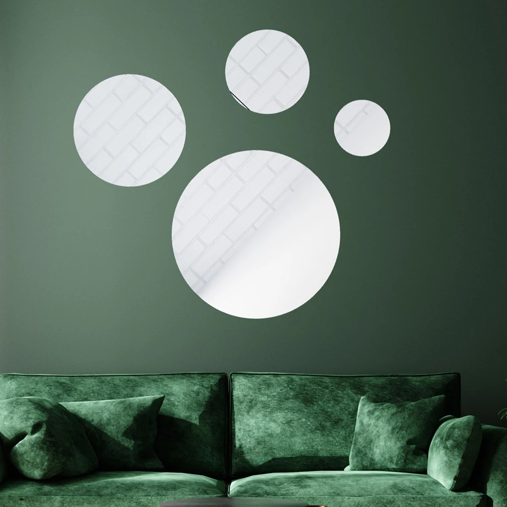 

DIY 3D Mirror Wall Stickers Diamonds Triangles Acrylic Wall Mirror Stickers for Kids Room Living Room Home Decoration