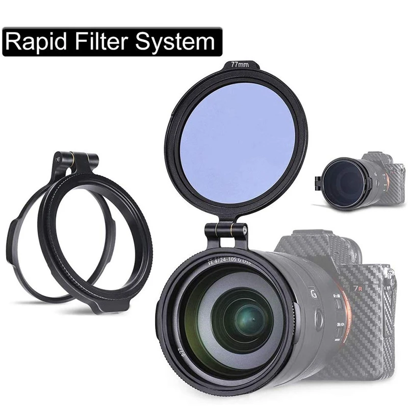 RFS ND Filter Quick Release DSLR Camera Accessory Switch Bracket for 58mm 67mm 72mm 77mm 82mm Lens Adapter Flip |