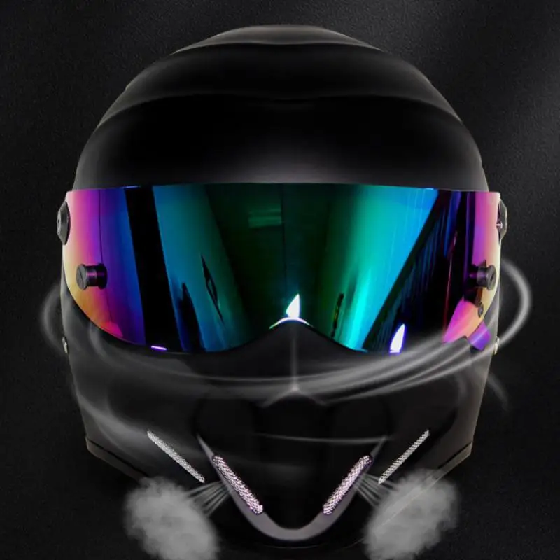 

High Quality Fiberglass Motorcycle Full Face Protective Helmet,F1 and ATV-4 Racing High Strength Race Protective Helmet ECE DOT