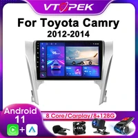 vtopek 2din for toyota camry 7 xv 50 55 2012 2014 4g android 11 car stereo radio multimedia video player navigation gps carplay
