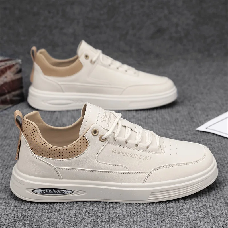 Мужские классические кожаные кроссовки удобная повседневная Уличная обувь для