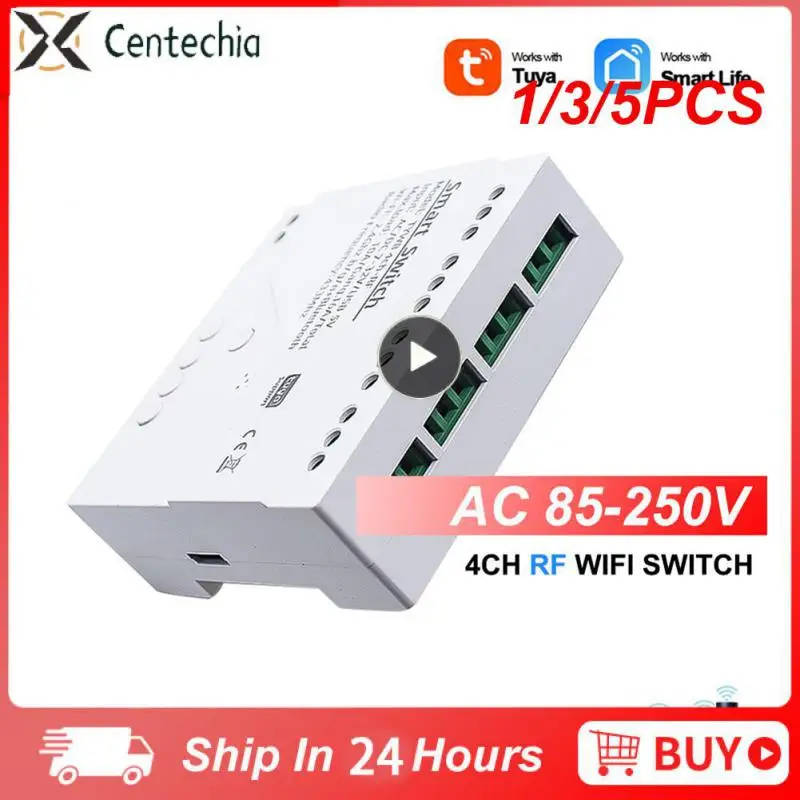 

1/3/5PCS Tuya Smart Relay Module Motor Switch1/2/4CH 12V 24V 220V RF433Mhz Remote Control Light Switch Work With Alexa Gateway
