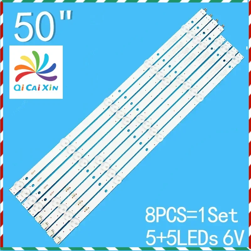 988 мм 10 светодиодов 6 в для 50 &quotLCD TV JS-D-JP50DM-101EC(81112) R72-50D04-024 988-14-1T/3030-300-6 6/4P 94V-0