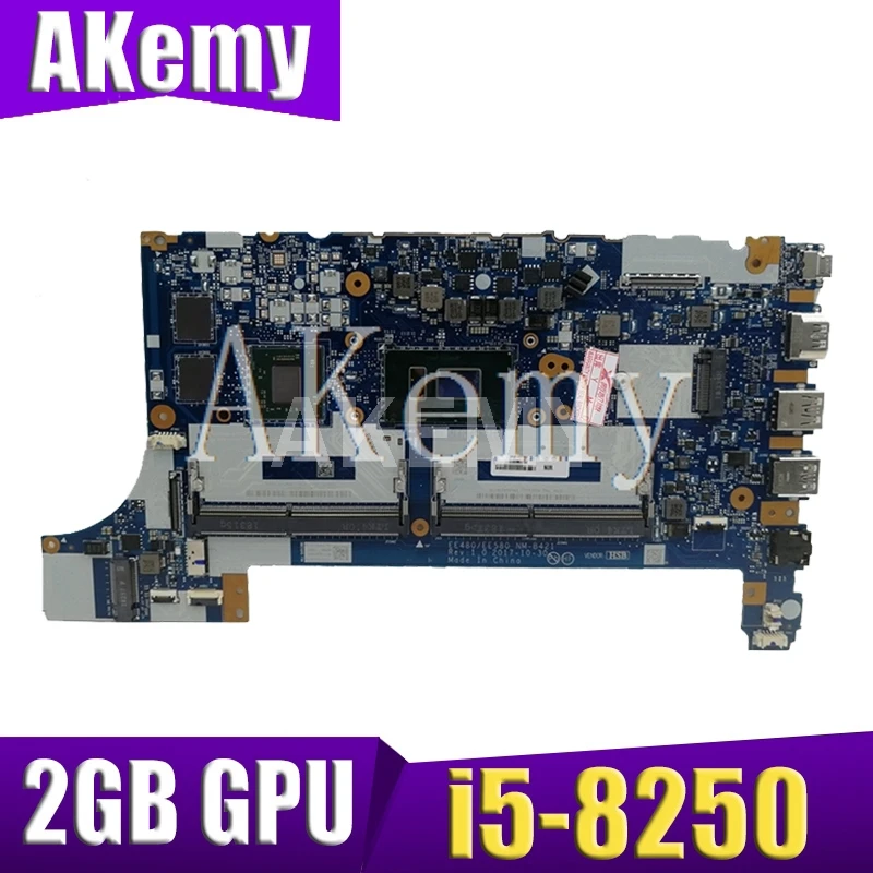 

Akemy NM-B421 Laptop motherboard for ThinkPad E480 E580 01LW922 original mainboard 100% fully tested With i5-8250/8350U 2GB