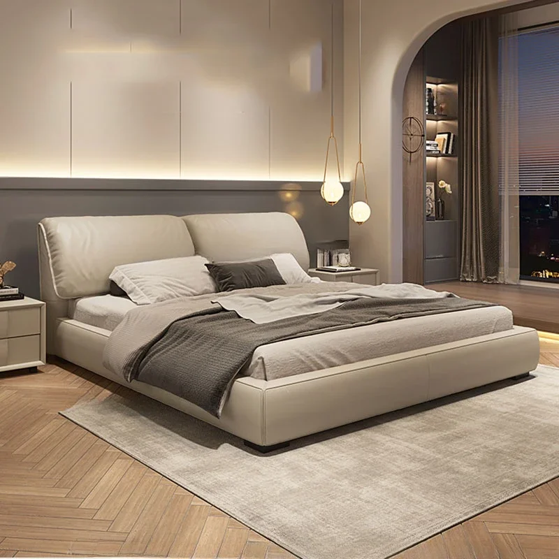 Роскошная Высококачественная большая кожаная подстилка для кровати мягкая