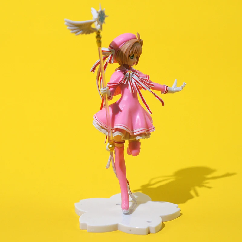 

Anime Lovely Pink Card Captor SAKURA Action Figure Model Car Cake Decorations Magic Wand Girls Toys Gift Figures Models PVC