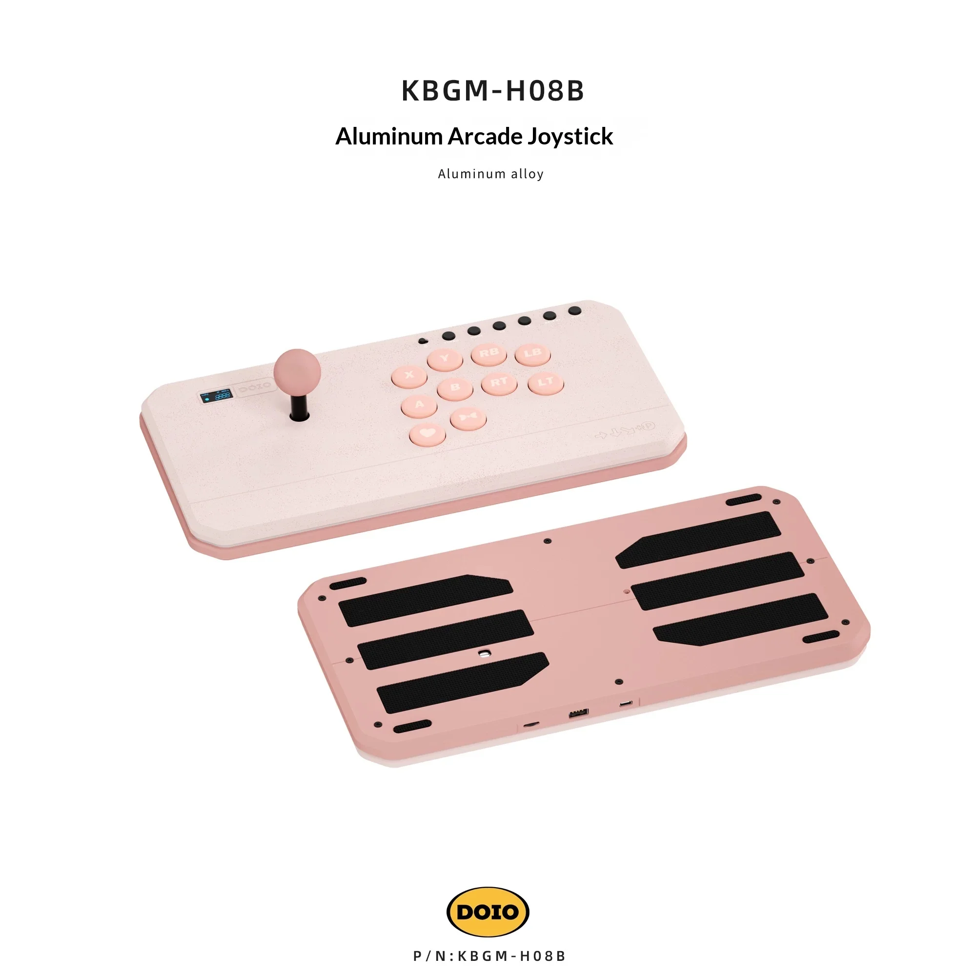 Игровая клавиатура DOIO KBGM-H08B с горячей заменой переключателей, проводная, из алюминиевого сплава, с короткими переключателями Kaihua, кольцевой подсветкой (art.: 3920db57db84f) - 3920db57db84f