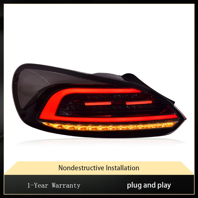 Фото 2 шт. Автомобильные фонари ДЛЯ 2009-2015 VW Volkswagen Scirocco Задний фонарь DRL Задний фонарь Динамический указатель поворота Светодиодный задний противотуманный автомобильные аксессуары №5