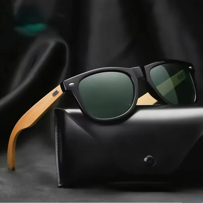 

Fashion Wood Men's Ultraviolet Sunglasses Classic Male Driving Riding UV400 Sports Sun Glasses Eyewear Wooden Bamboo Eyeglasses