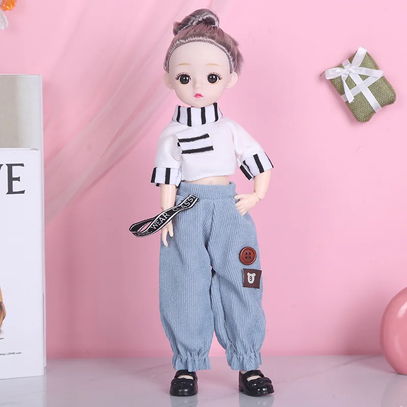 

Anime Eyes 30cm Doll Beautiful Girl Princess 6 Points BJD Girl Dress Up Doll 16 Activity Joints DIY Children's Birthday Gift
