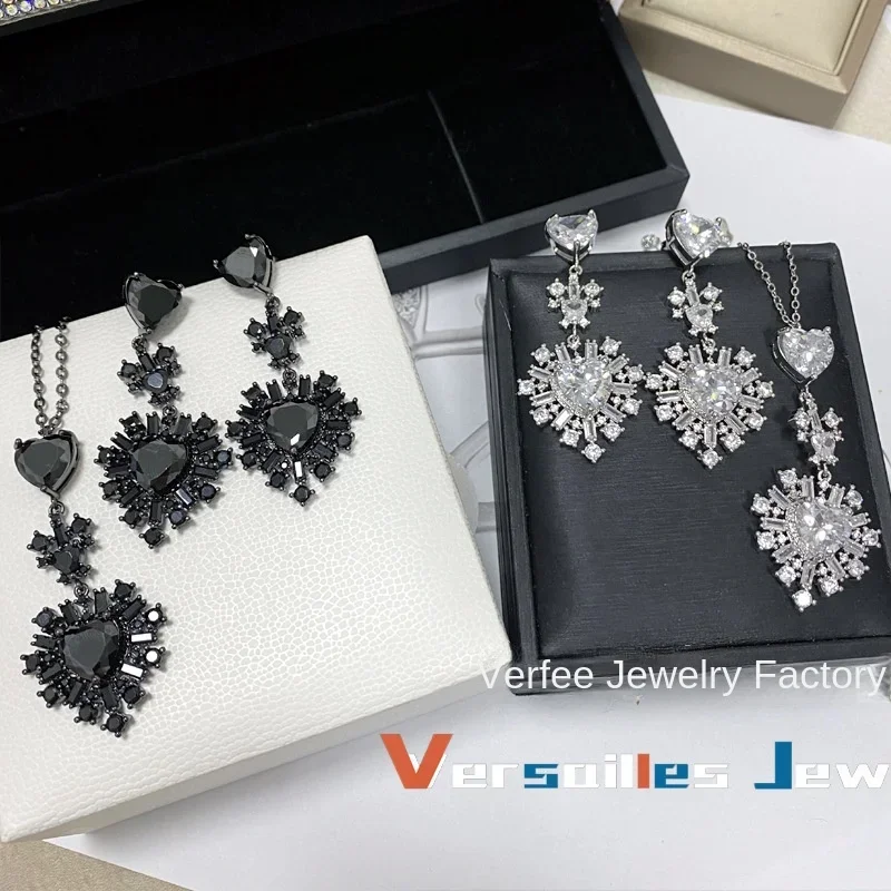 Высокое качество Роскошный MDLFES Муасса Бриллиантовый стиль Лолита Сердце Висячие