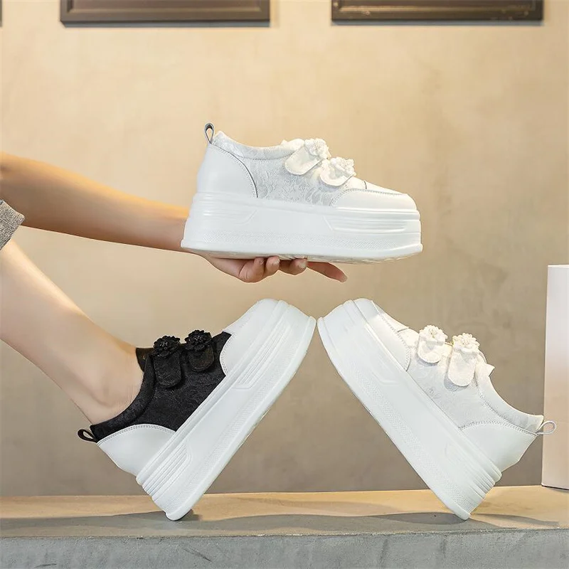 Шлепанцы женские на платформе 7 см повседневные сандалии танкетке летняя обувь