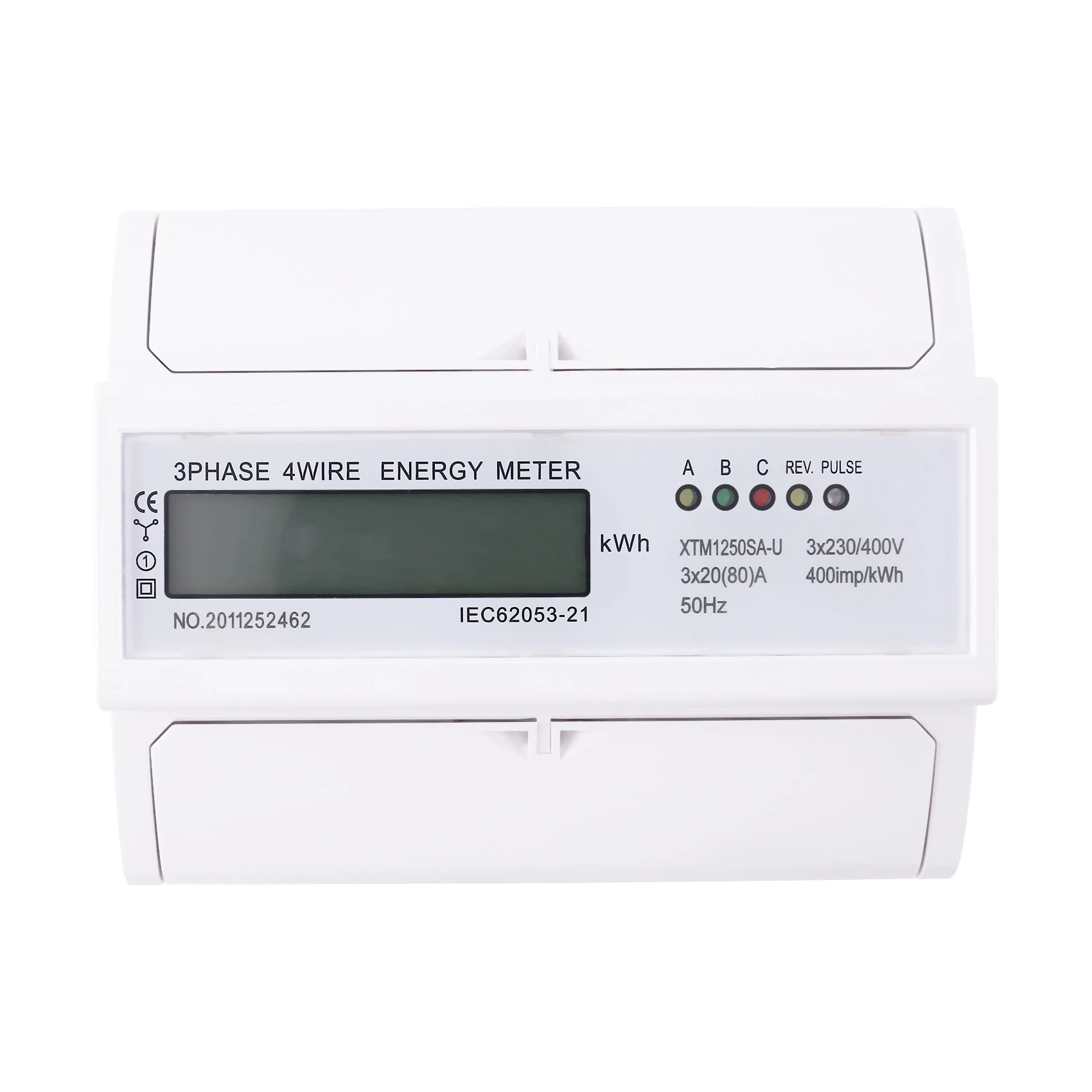 

3 Phase 4 Wire Electric Digital Kwh Energy Meter LCD Wire DIN-Rail KWh Meter 230V/400V-20-80A