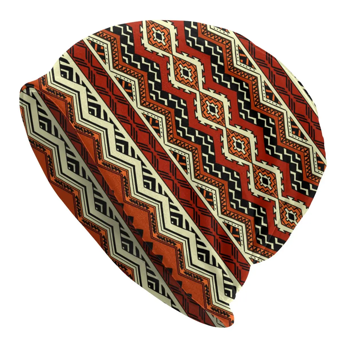 Africa Ethnic Abstract Geometric Ornate Tribal Men's Beanies for Women Outdoor Bonnet Hats Unisex Knitted Hat Hip Hop Cap