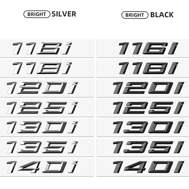

3D ABS черные буквы в багажник автомобиля для BMW 116i 118i 120i 125i 130i 135i 140i логотип эмблема наклейка F20 E87 F21 автоаксессуары
