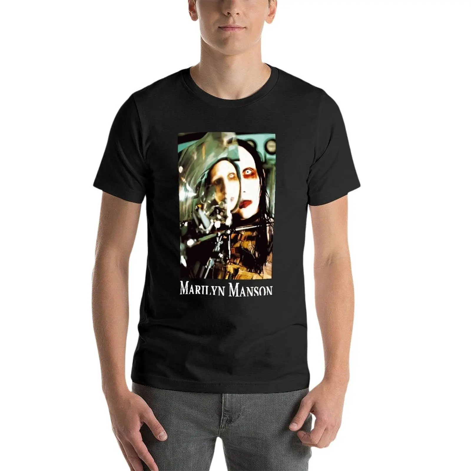 

Vintage 1997 Marilyn Manson Beautiful People Oversized T Shirts Brand Men'S Clothes 100% Cotton Streetwear Plus Size Tops Tee