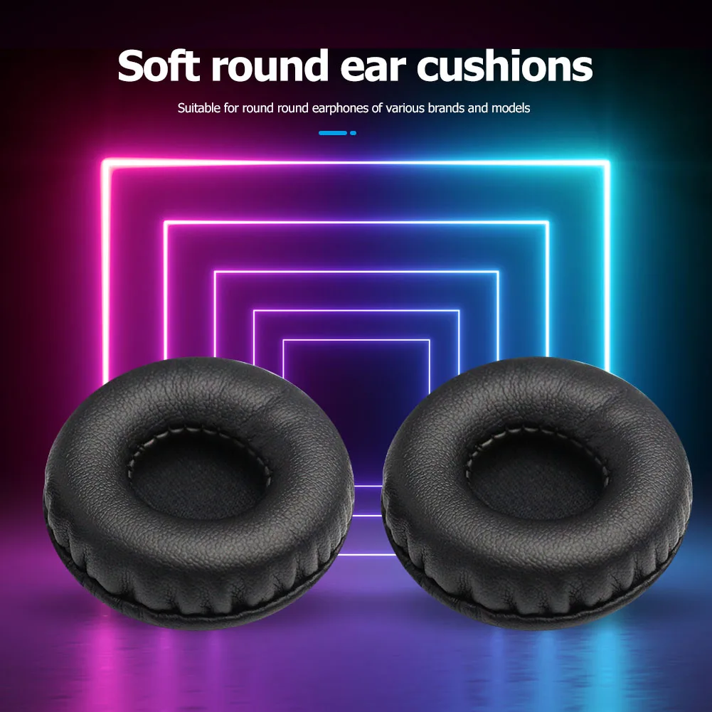 

1 Pair PU Earpads Universal 45mm-110mm Soft Protein Skin Foam Headphones Cushion Easily Carrying Lightweight Earphone Part