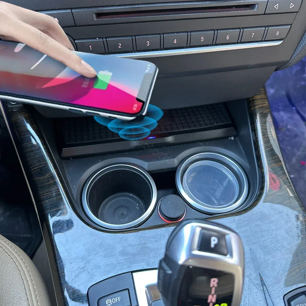 15 Вт Беспроводная зарядная площадка для bmw x3 x4 f25 f26 2011-2017 Быстрая зарядка телефона