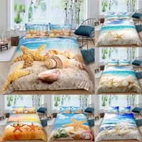 bedding set for adult kids child duvet cover set pillowcase comforter starfish beach quilt cover bedclothes
