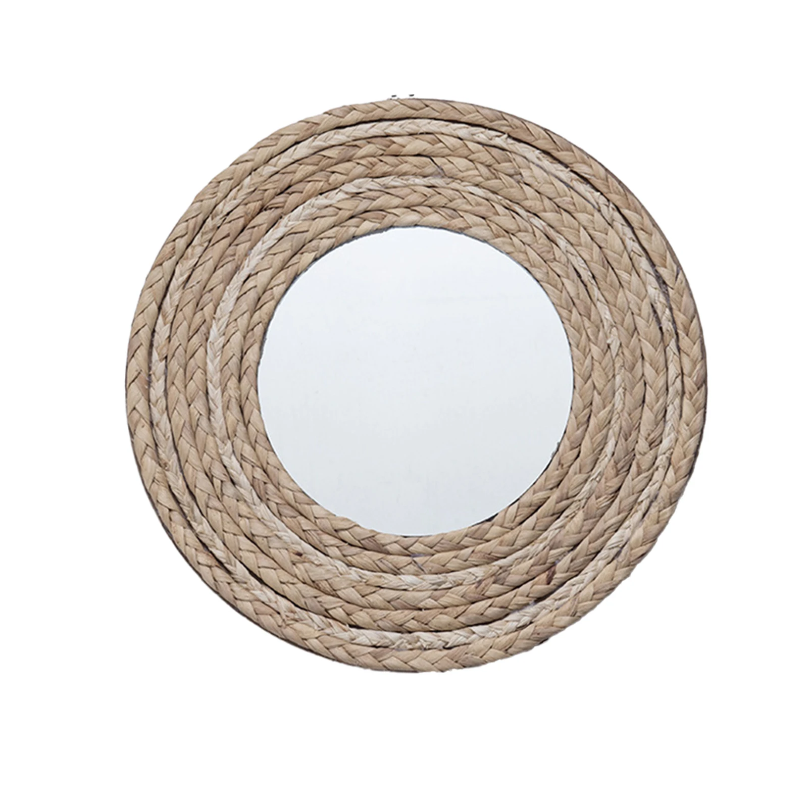 

Round Mirror Wall Hanging W/ Straw Rope Decorative 13inches For Hotel Bedroom Ornament Kids Gift Home Decoration Accessories