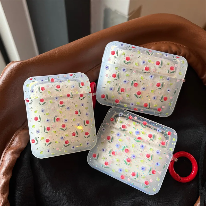 

Fresh Simple Colorful Small Broken Flowers Case for AirPods 1 2 3 Pro Case Cover Bluetooth Earbuds Charging Box Protective Cases