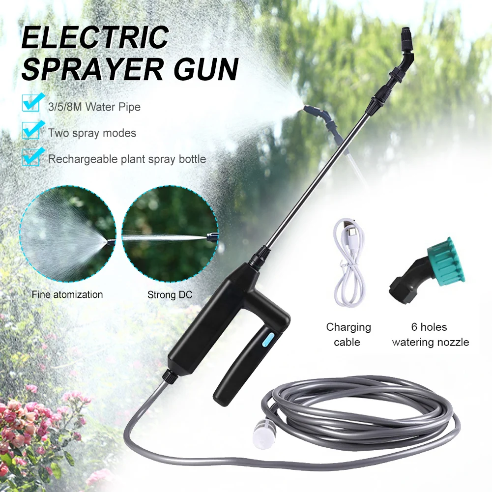 

Universal Electric Sprayer Gun Adjustable Garden Watering Gun With USB Rechargeable Plant Sprayer Bottle Sprinkler For Garden