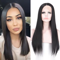 manwei long black straight synthetic wigs natural daily bob hair wigs for women cosplay lolita heat resistant