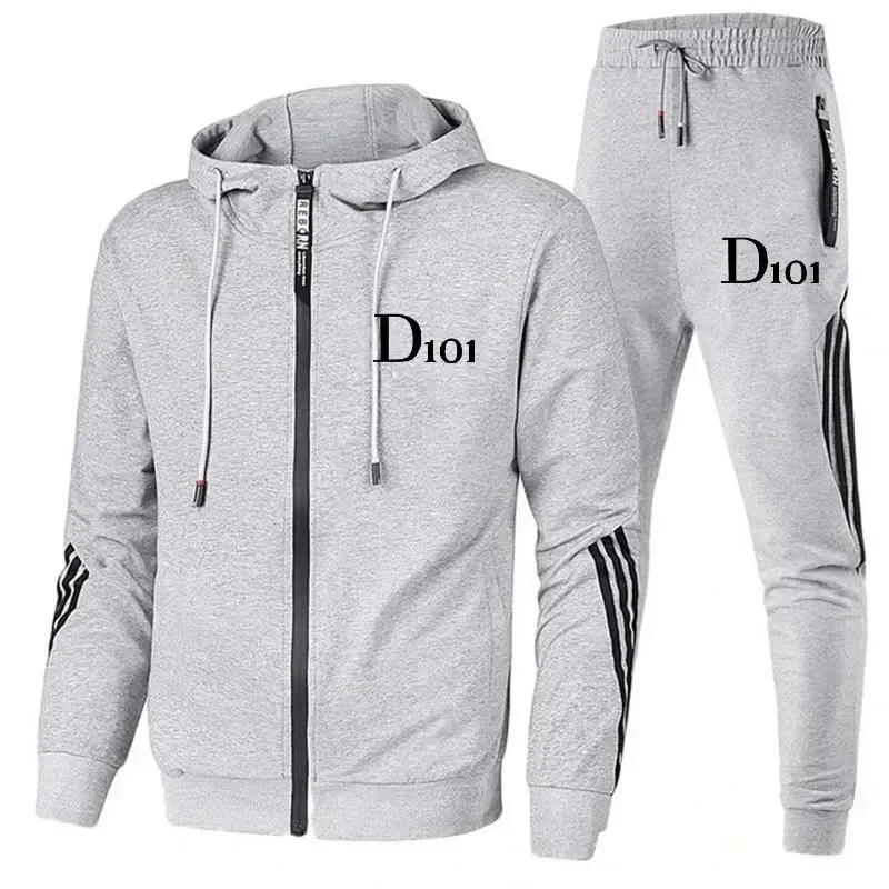 Nueva moda sencilla chaqueta con cremallera высокой качества для мужчин Sudadera capucha комплект ropa deportiva para