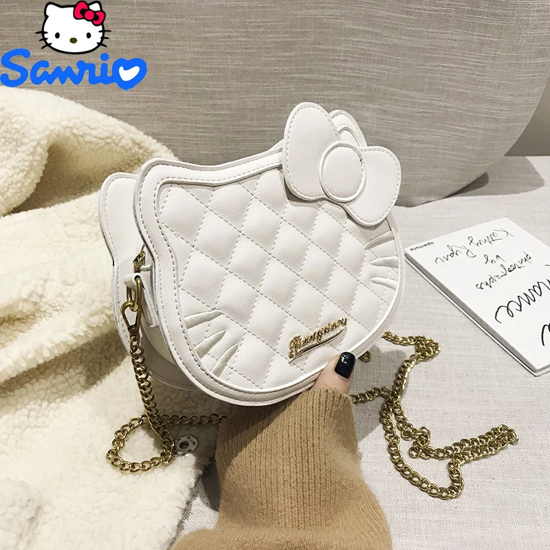 

Женская сумка на плечо Sanrio, сумочка-мессенджер на цепочке с короткими лямками Hello Kitty, милый подарок для девушки