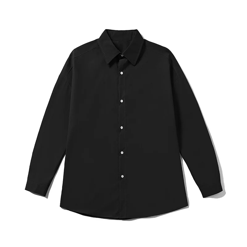 autumn new 65% cotton Korean version handsome fashionable men's long-sleeved shirt large size loose lapel cardigan jacket M-5XL
