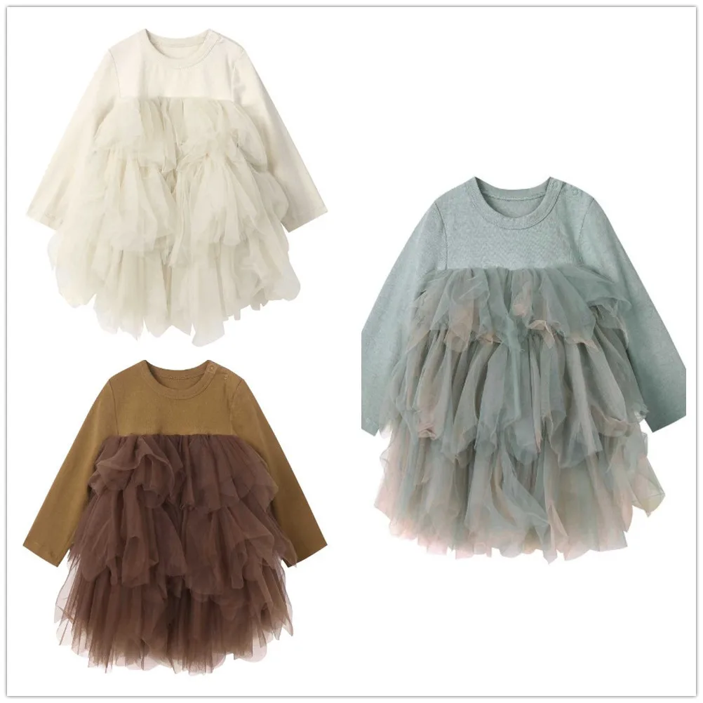 

Baby Girl Dress Spring Long-Sleeve Tutu Dress Tutu Princess Dress Sweet Cute Birthday Dress for 1-3 Years