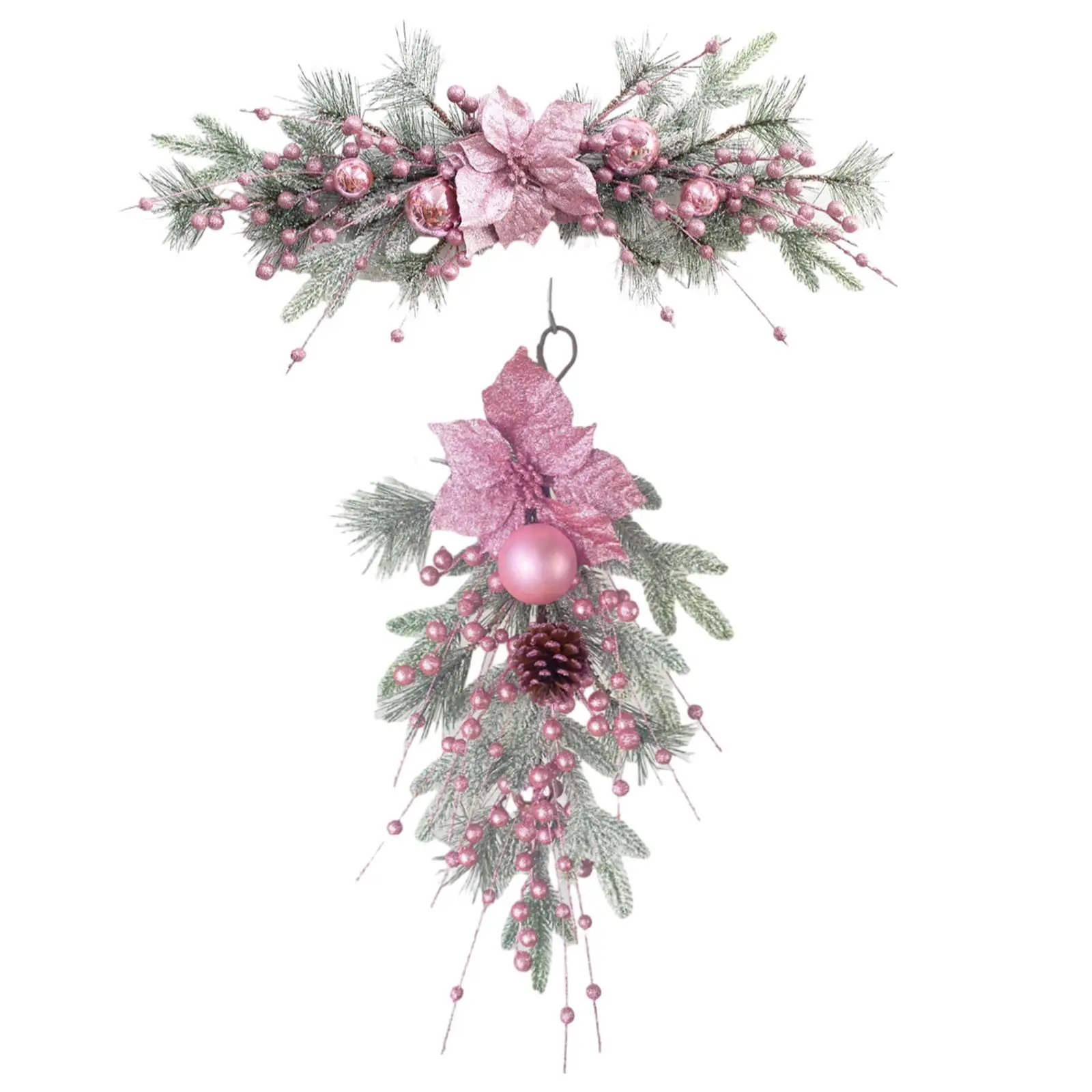 Рождественский венок из искусственных стен дверной для новогодних праздников в