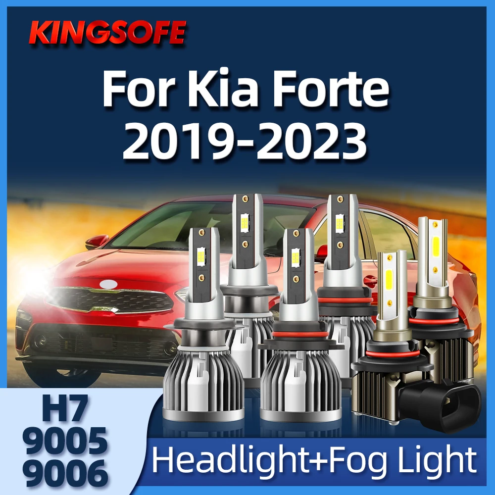 

KINGSOFE High Power 110W H7 Led Headlight 6000K Car Light 9005 HB3 9006 HB4 Fog Lamp For Kia Forte 2019 2020 2021 2022 2023