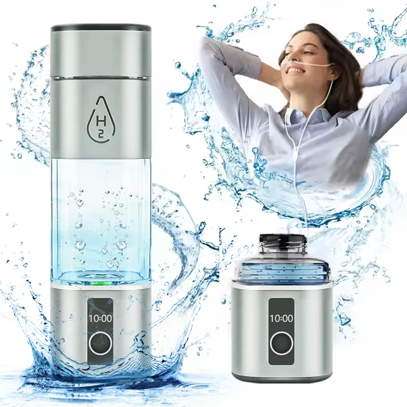 Фото Прямая продажа с фабрики, богатая водородом, генератор воды, бутылка SPE и PEM Tech 6000PPB, двухкамерный генератор, ионизатор H2, ингаляционное устройство №1