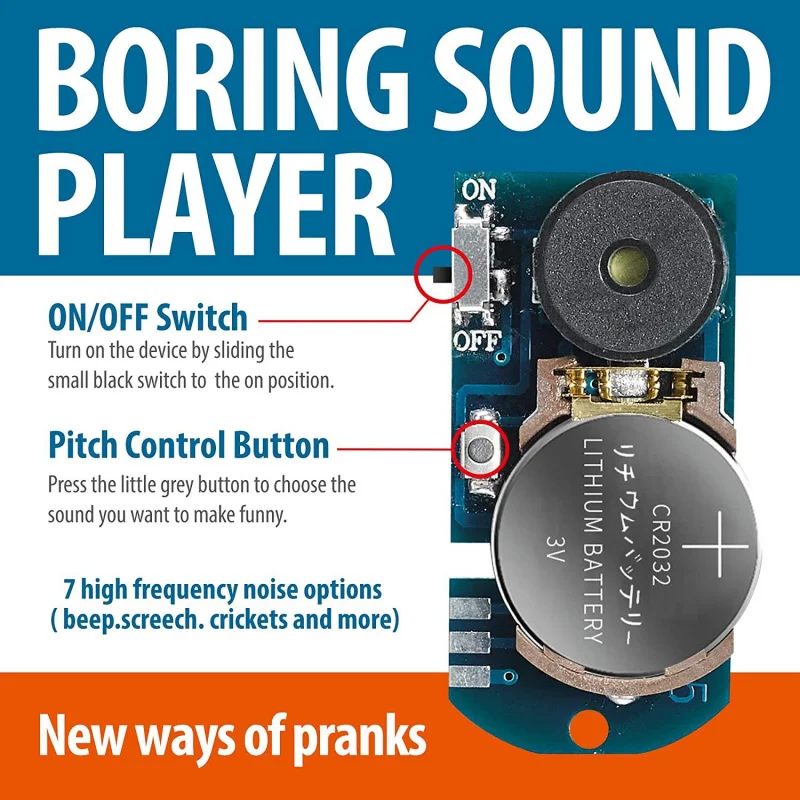 Prank Trick Whole Person Hidden Annoying Buzzer Office Noise Device Toy