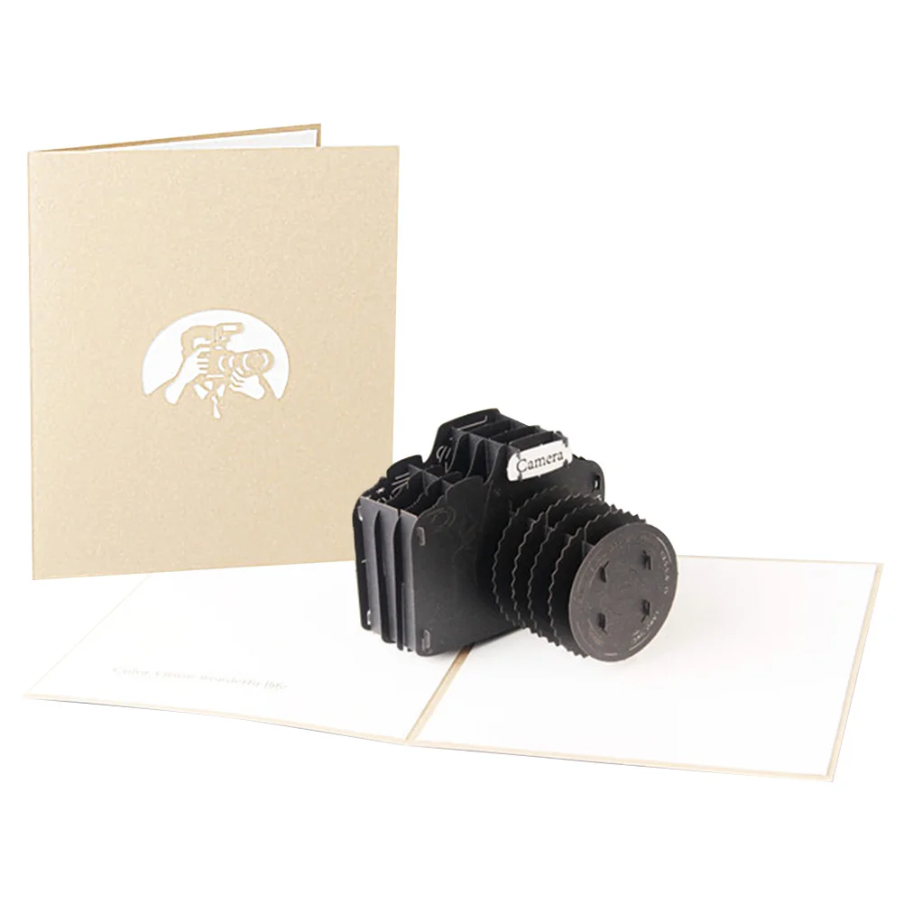 

1pc Greeting 3D Camera Creative Congratulating Invitations Blessing Cards for Family Classmates