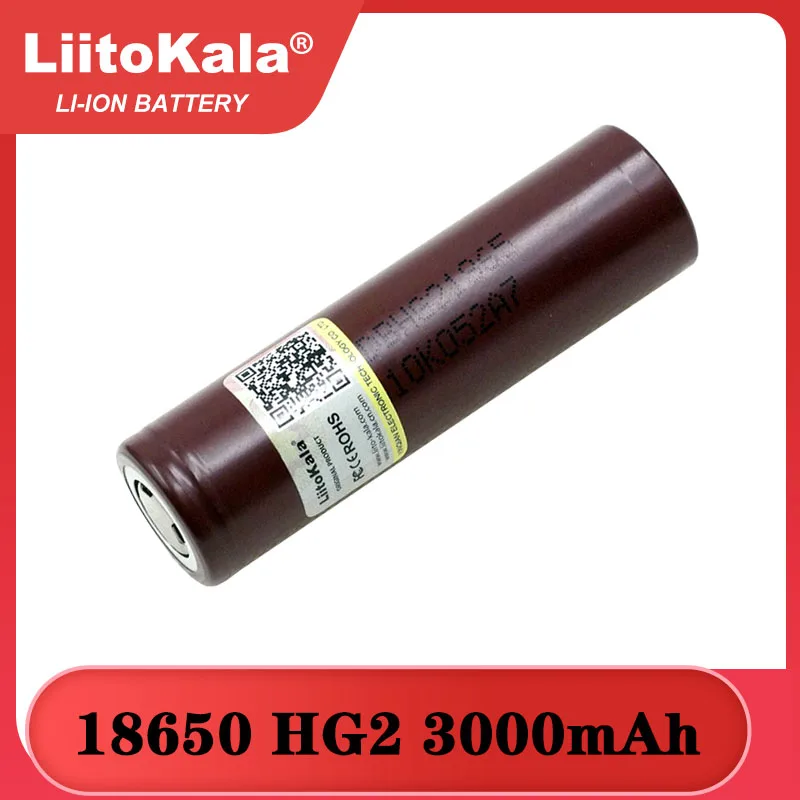 

Liitokala 100% New Original HG2 18650 3000mAh battery 18650HG2 3.6V discharge 20A, dedicated For electrical tools Power battery