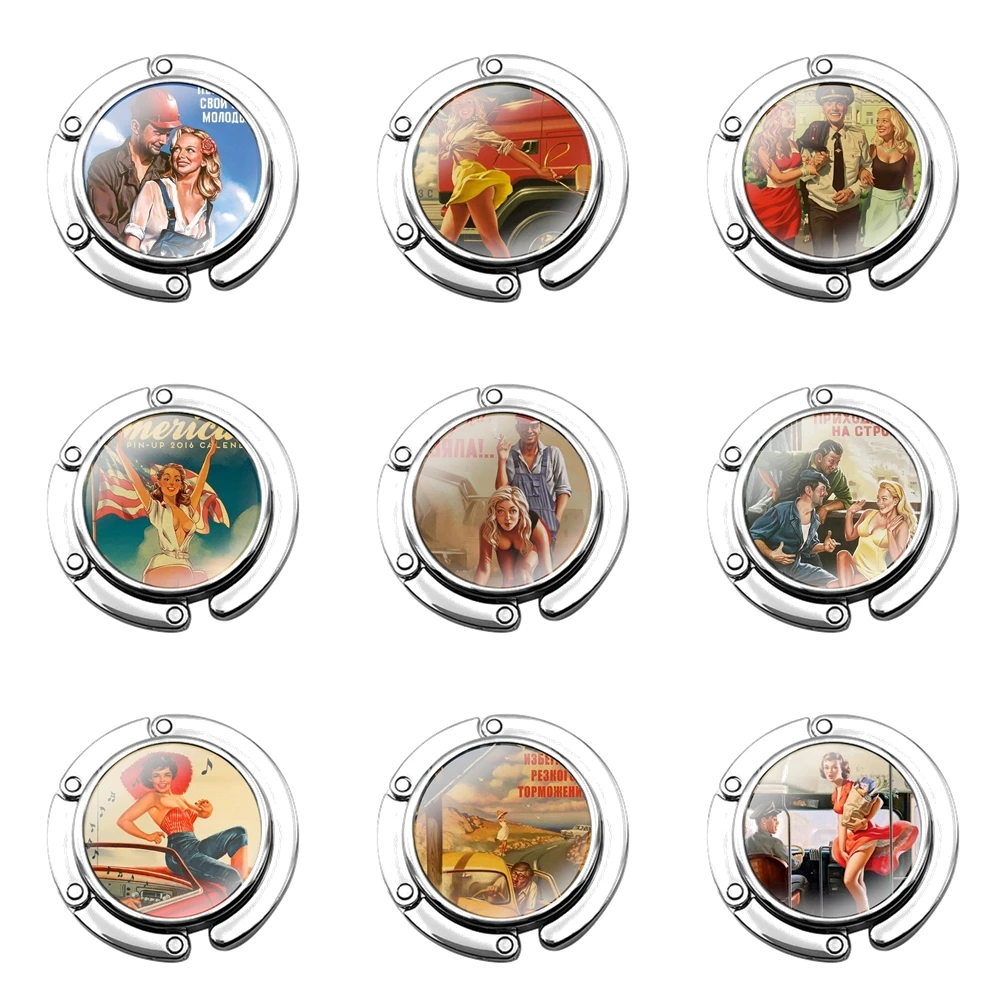 

Складной крючок для кошелька для женщин, настольная Сумочка для хранения, складной декоративный крючок для стола, Подарочный декор, креативный привлекательный пристегивающийся крючок для девушек WW2