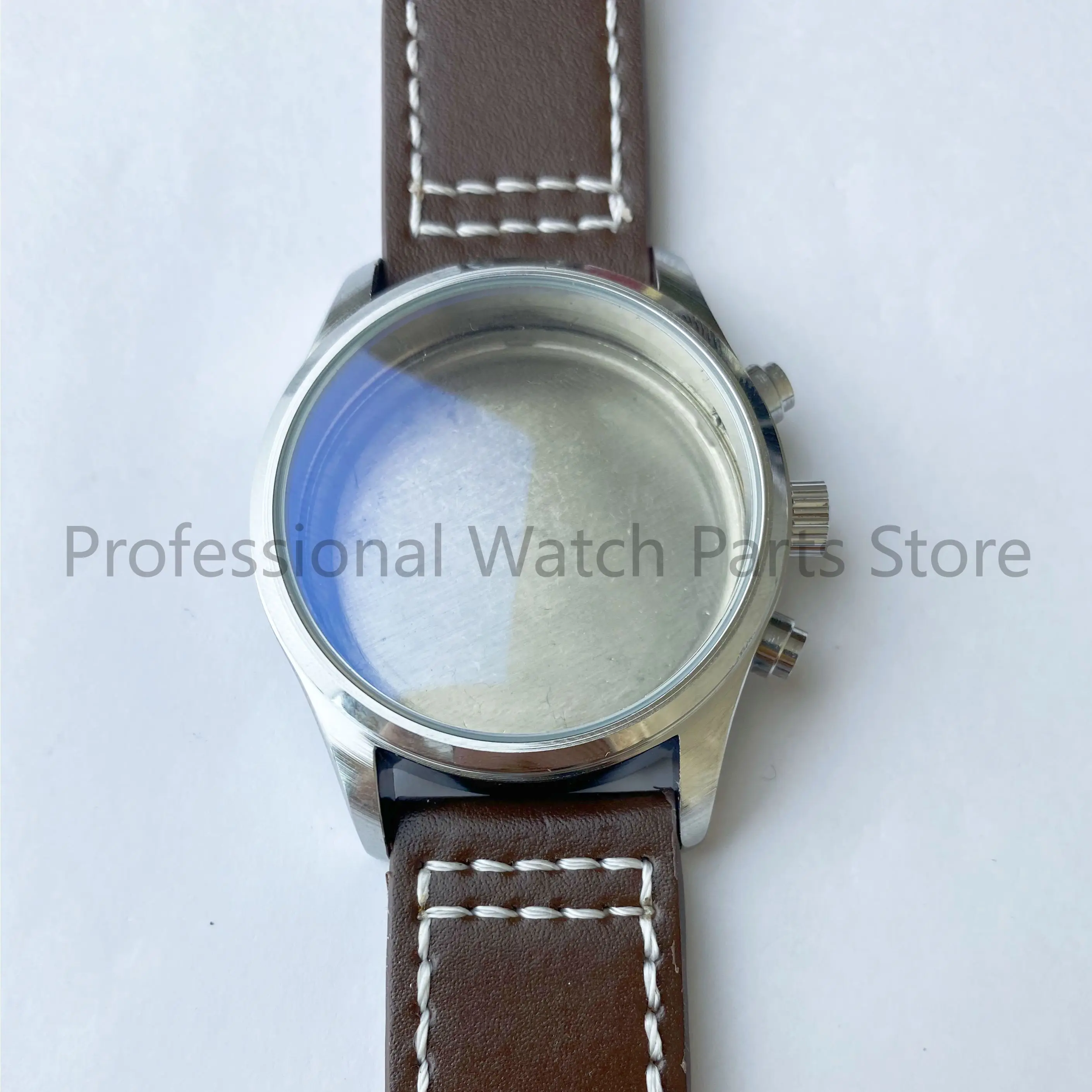 41mm Watch Accessories Set Case+Dial+Hands+Stainless steel Strap Comes with Free Multifunctional Chronograph Quartz Movement Set