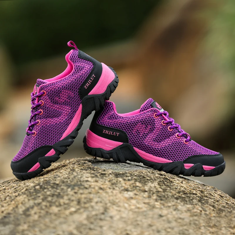 Mens Wear-resistant Breathable Hiking Shoe Mountain Climbing Trekking Sneakers Comfortable Outdoor Non Slip Aqua Shoes Footwear