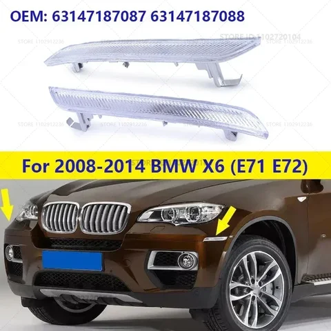 Для BMW X6 (E71 E72) 2008-2014 гг., боковые габаритные фонари переднего бампера 63147187087 63147187088