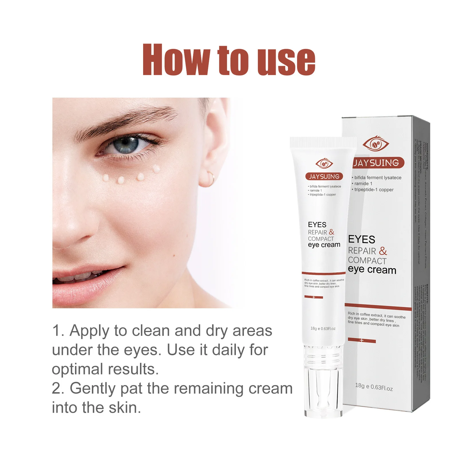 Крем для глаз против морщин исчезающий тонкие линии удаление темных кругов мешки