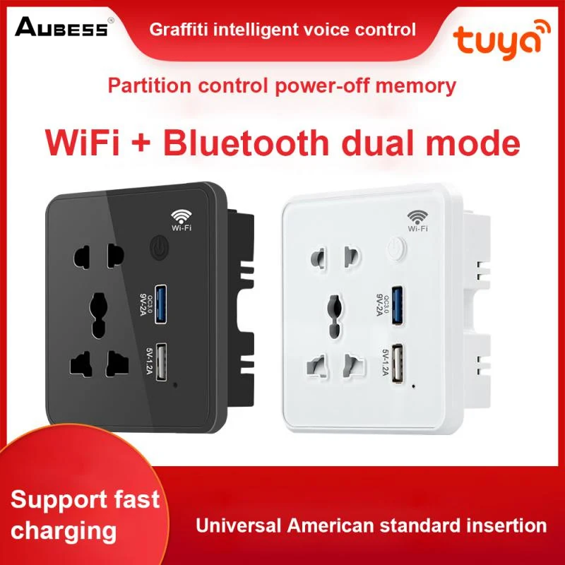 

Настенная розетка с двумя Usb-портами и поддержкой Wi-Fi