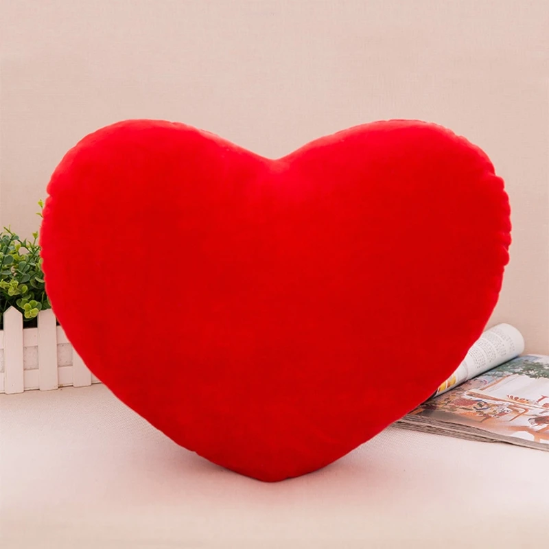 

40cm Heart Shape Decorative Throw Pillow PP Cotton Soft Creative Doll Lover Gift