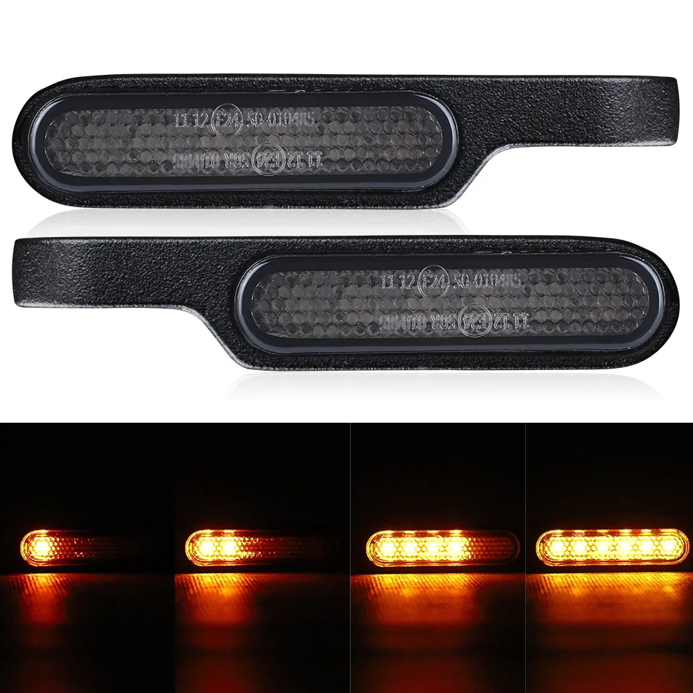 

Motorcycle LED Turn Signal Light 8mm Amber Flowing mini signal lamp Aluminum Alloy Black 12V Universal For cafe racer for Honda