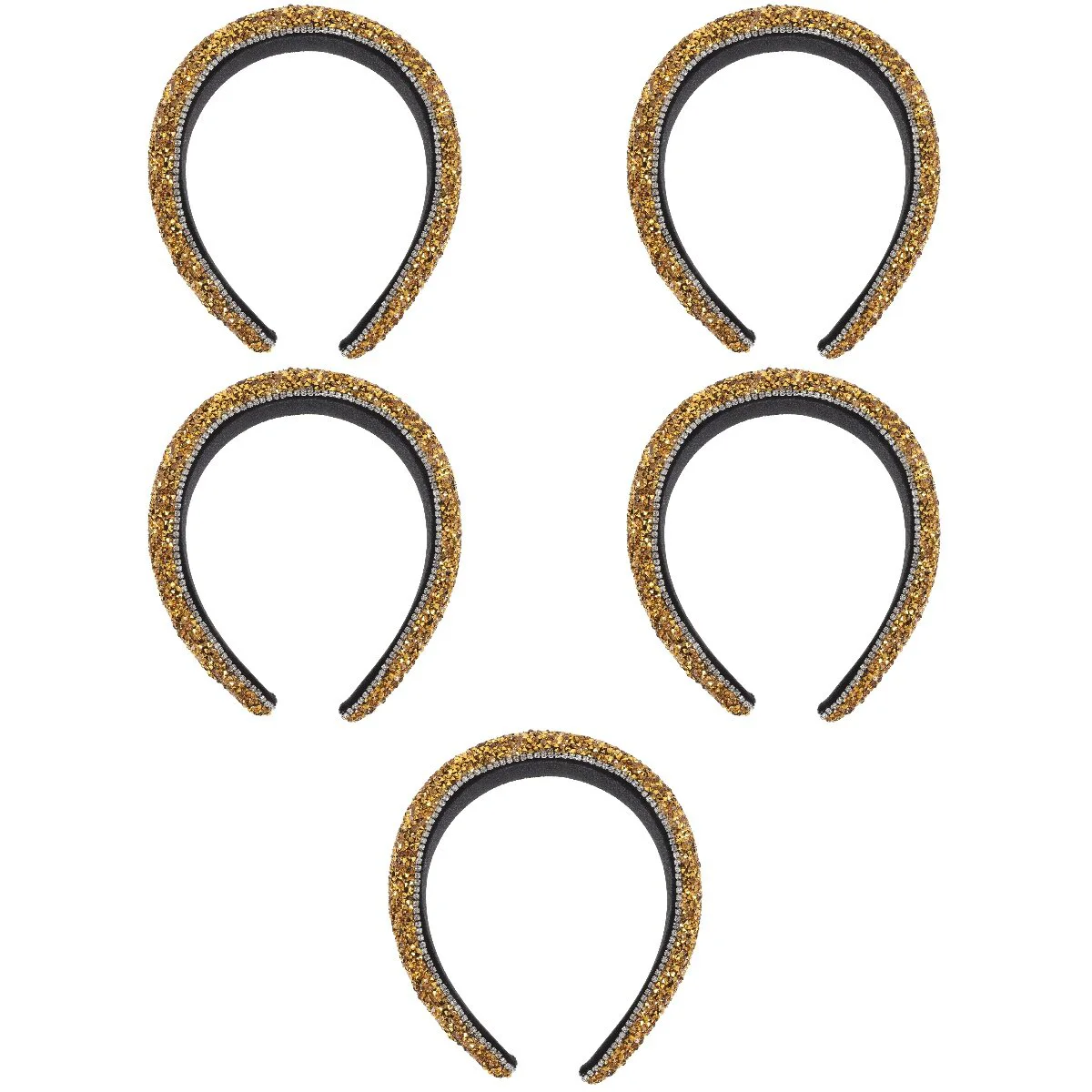 

Cloth Headbands Women Puffy Bling Hair Gems Womens Wide Padded Rhinestone Crystals Decor