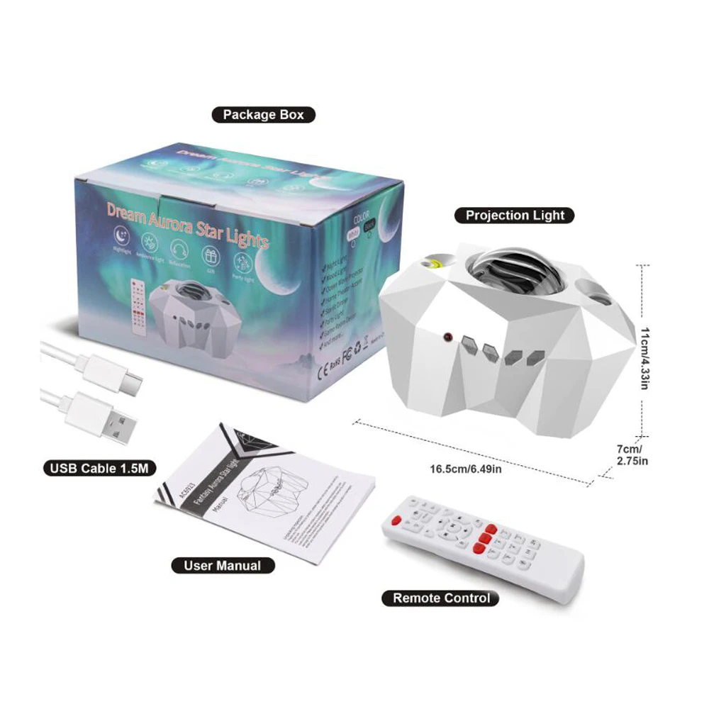 Лазерный Галактический проектор звездного неба светодиодный ночник настенные