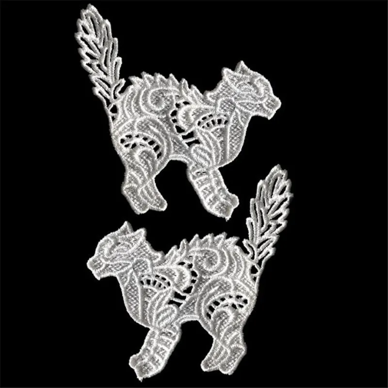 

Clothing Women Men Diy 9CM Cat Embroidery Lace Patch deal with it Sew on patches for clothes Dress Fabric Applique