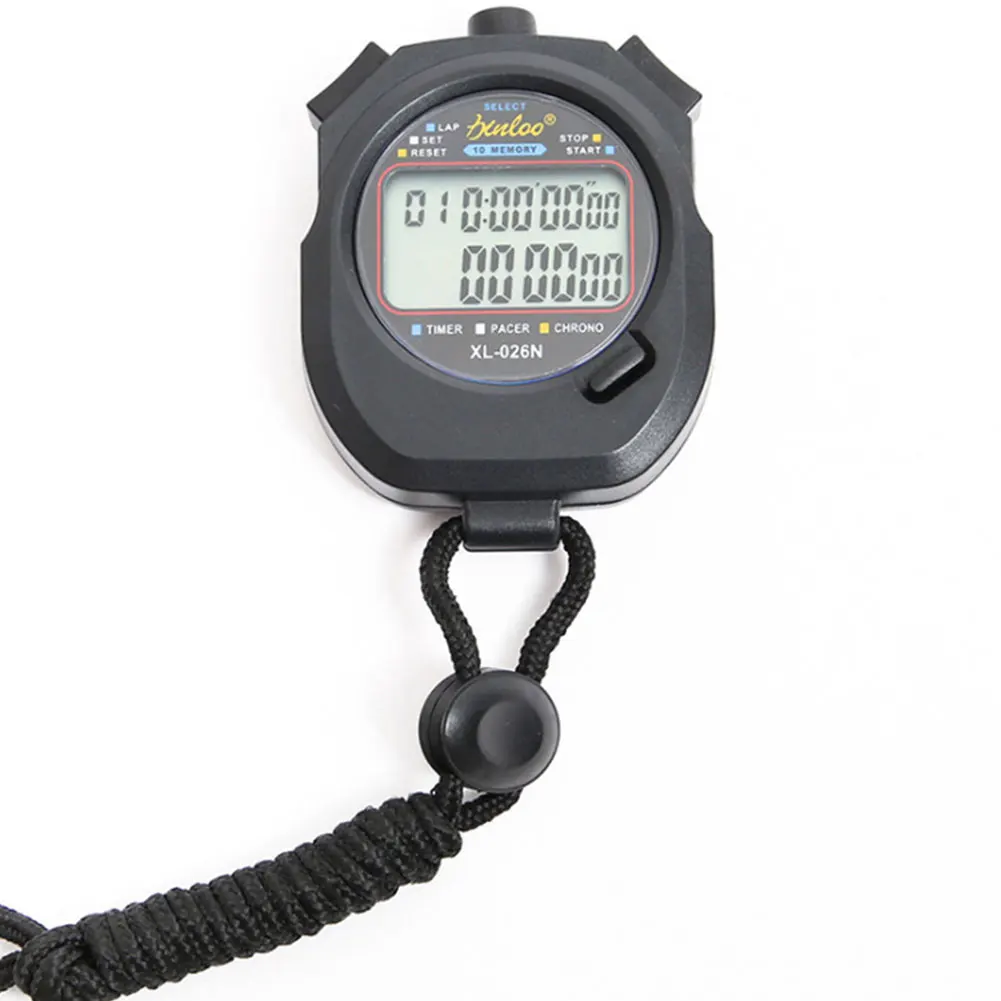 

Waterproof Digital LCD Stopwatch Chronograph Portable Handheld Sports Professional stopwatch Timer Counter With Strap 2021