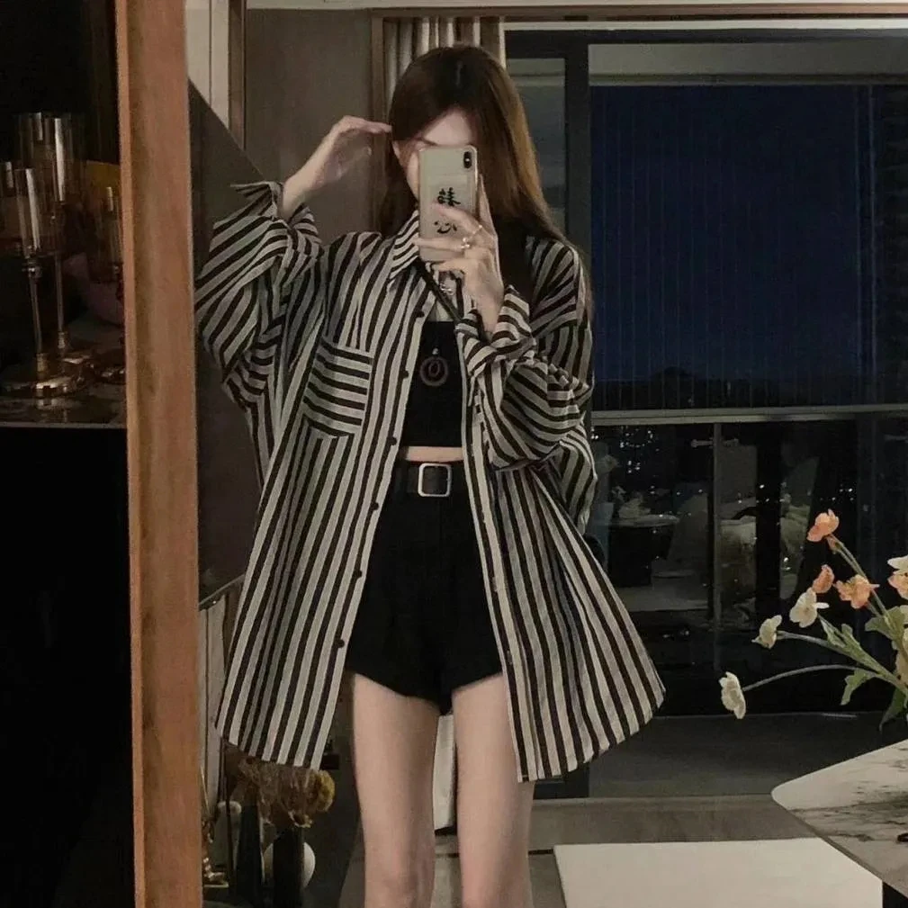 Новинка лета 2023 тонкая Солнцезащитная рубашка средней длины в гонконгском